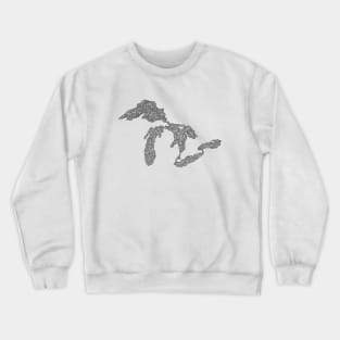Great Lakes Map Design Crewneck Sweatshirt